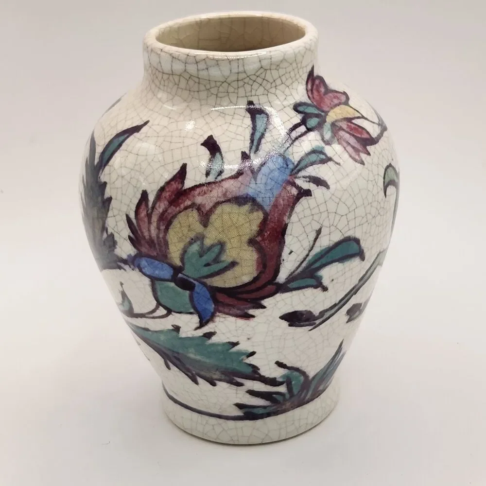 Pottery Barn Iznik Style Crackle Effect Deer Ceramic 5